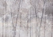 Papier peint - Eternal forest - landscape with winter landscape in cool colours