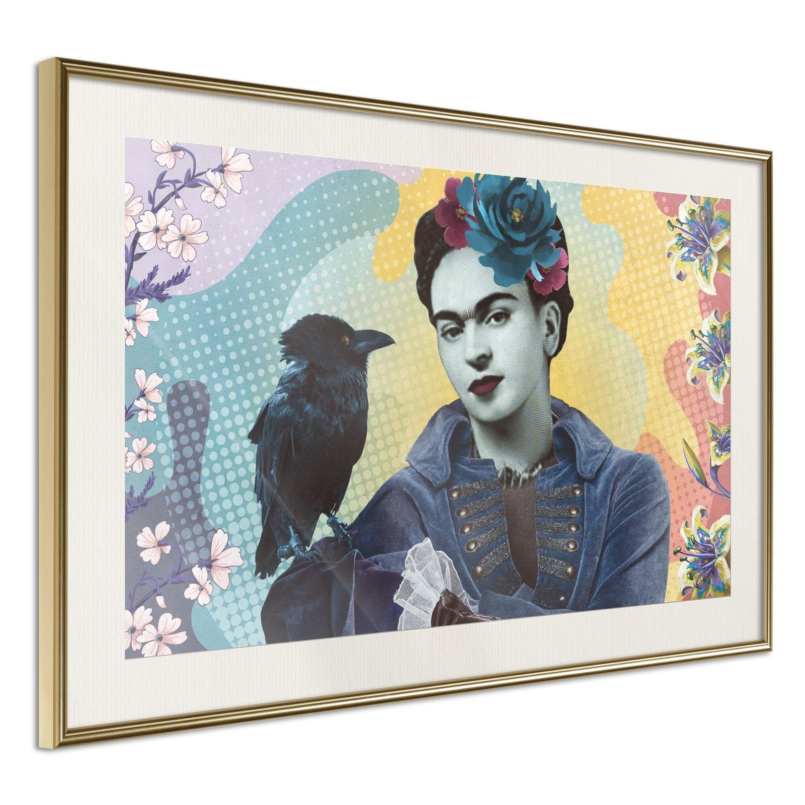 Affiche Frida avec un Corbeau