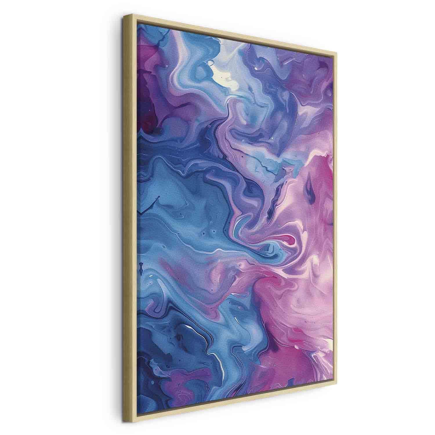 Tableau - Night Flows - Abstract Waves in Shades of Blue and Violet