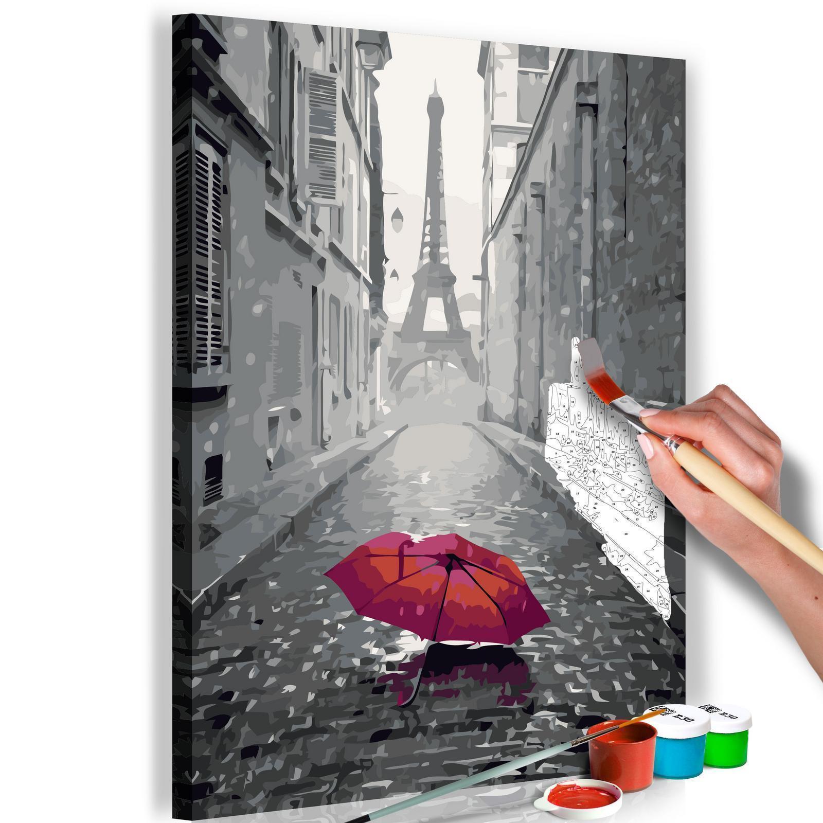 Peinture par numéros - Paris (Red Umbrella)