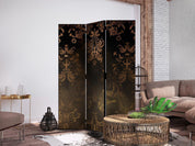 Paravent - Baroque Ornaments in Patinated Gold and Bronze - Retro Motif