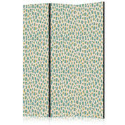 Paravent - Giraffe Pattern - Animal Pattern in Turquoise Spots on a Light Background