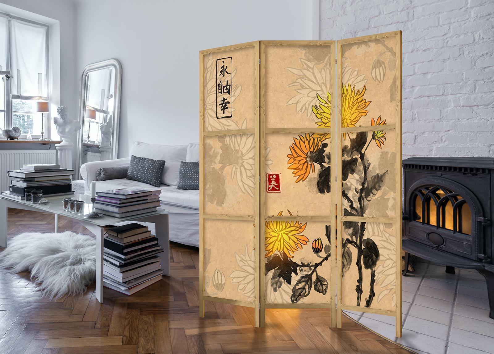 Paravent japonais - Style: Chrysanthemums