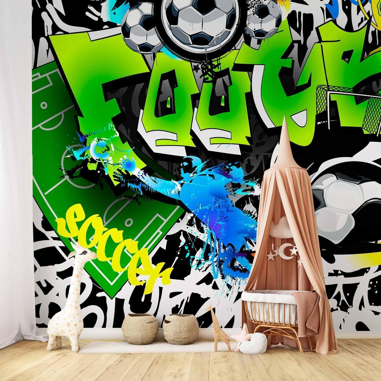 Papier peint - Football Graffiti