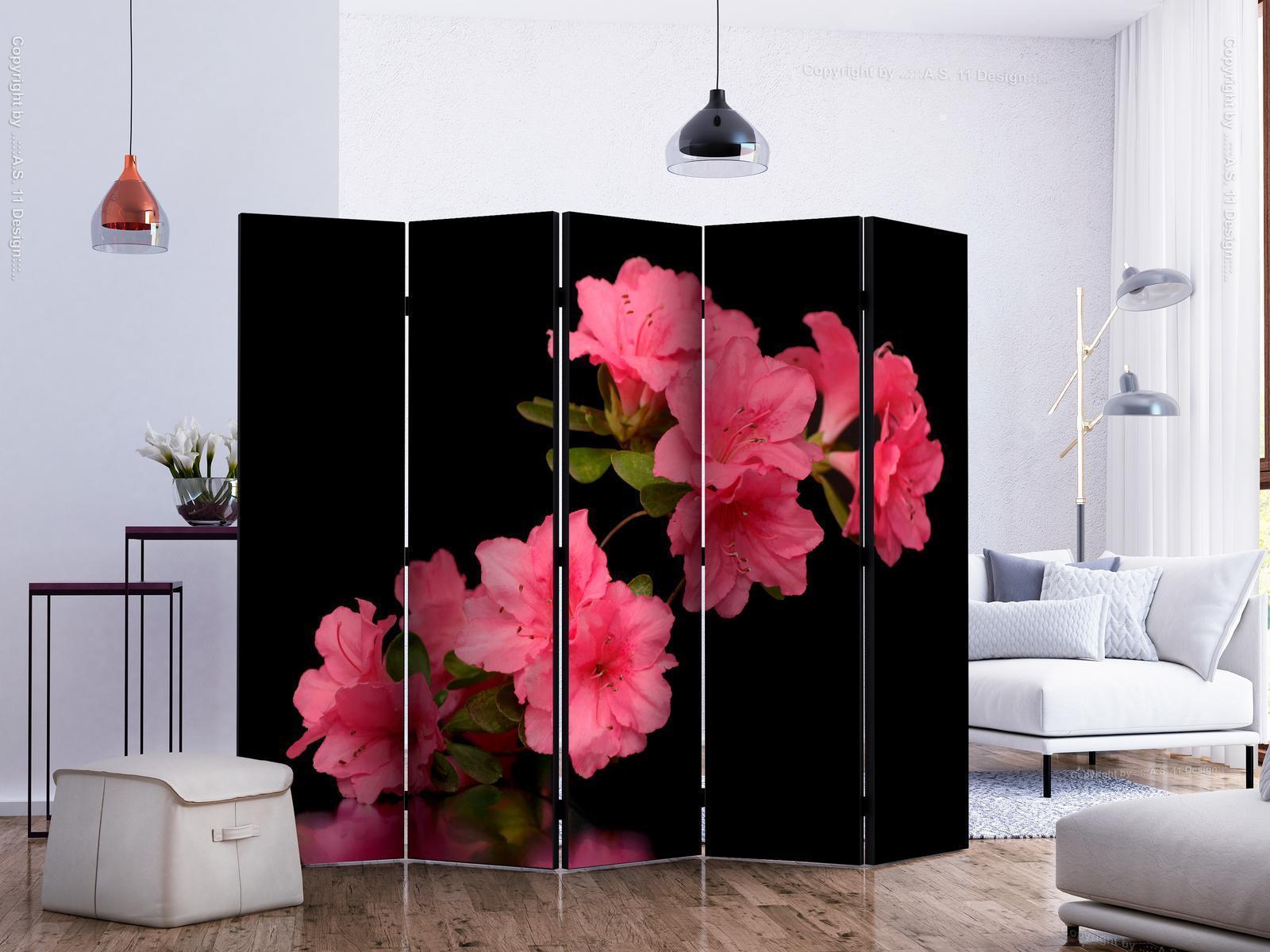 Paravent - Azalea in Black II