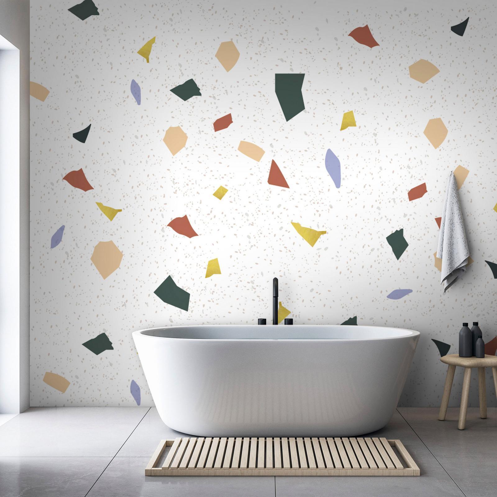 Papier peint - Classic Terrazzo on White Background