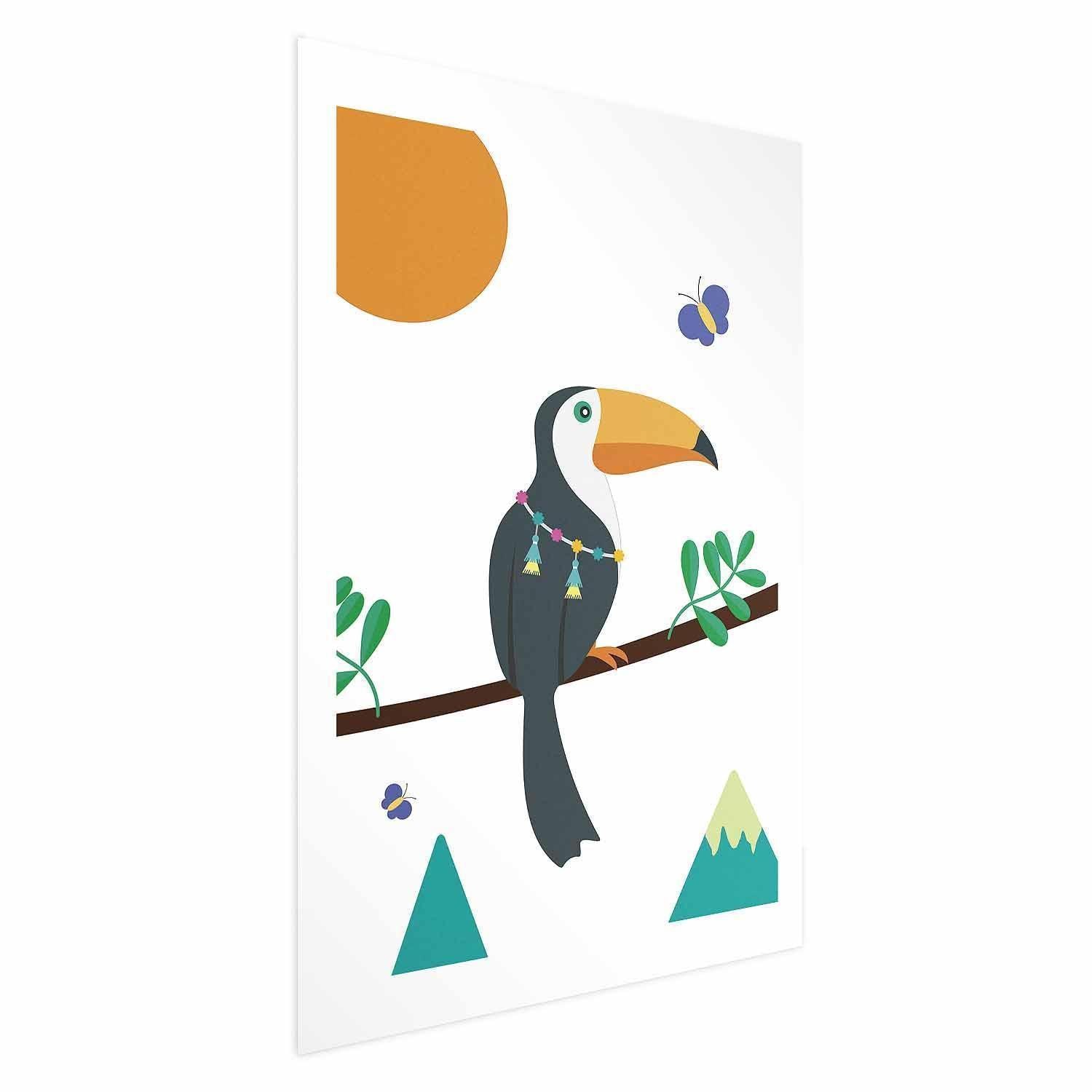 Poster - Toucan and Butterflies