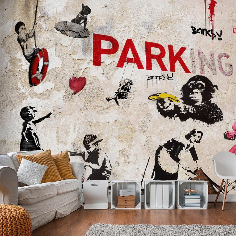 Papier peint - [Banksy] Graffiti Collage