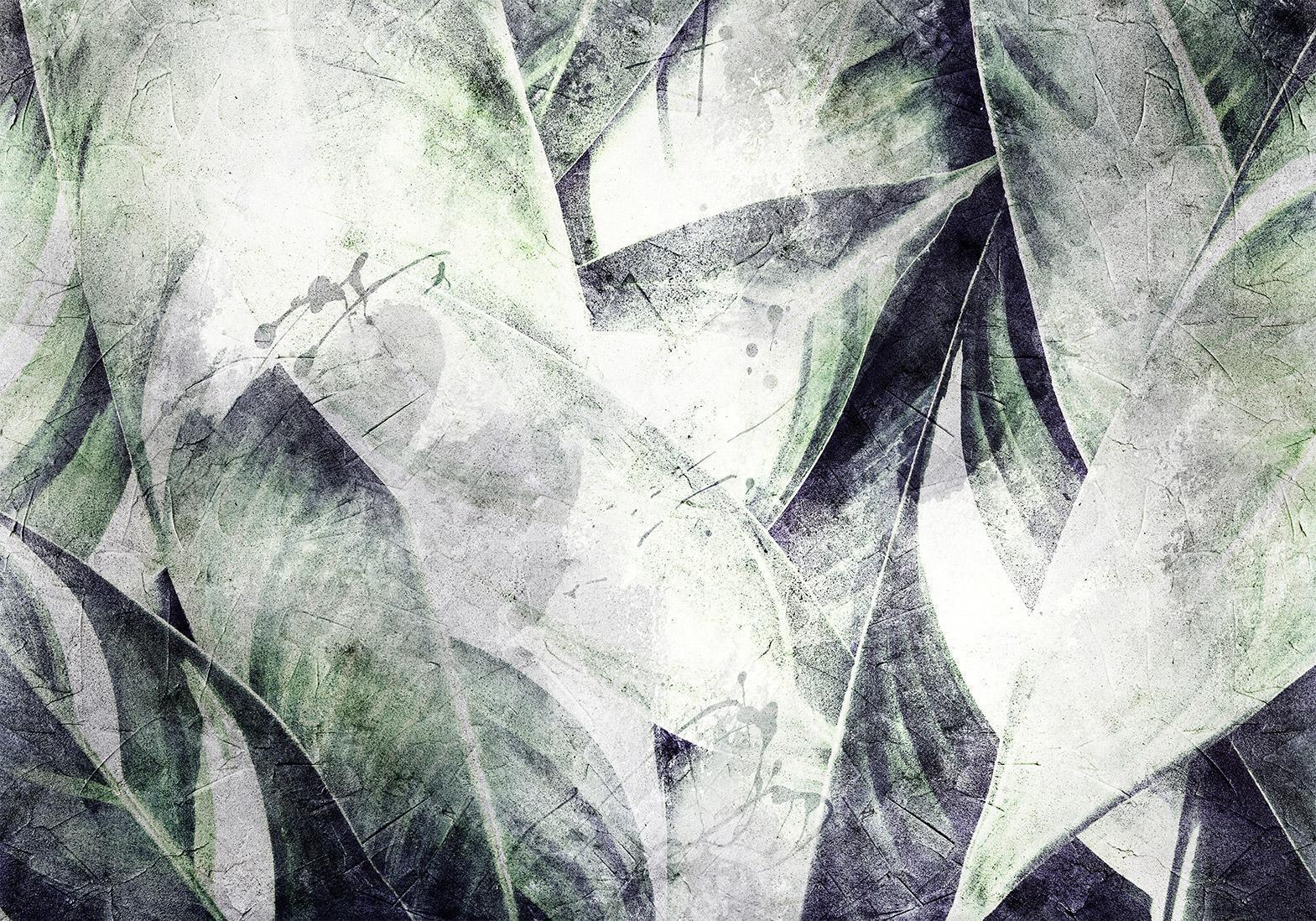 Papier peint - Eclectic jungle - plant motif with exotic leaves with texture