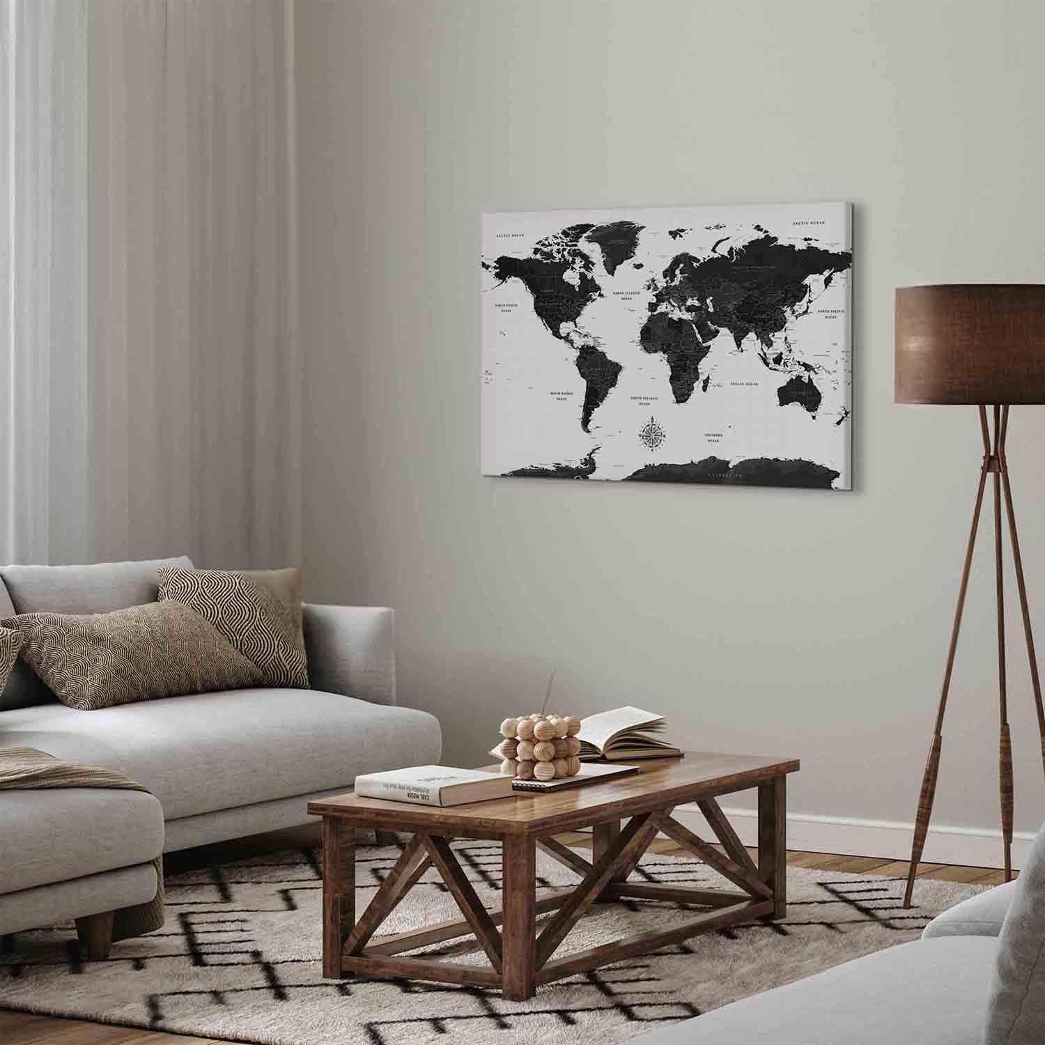 Tableau - Black and White Map (1 Part) Wide