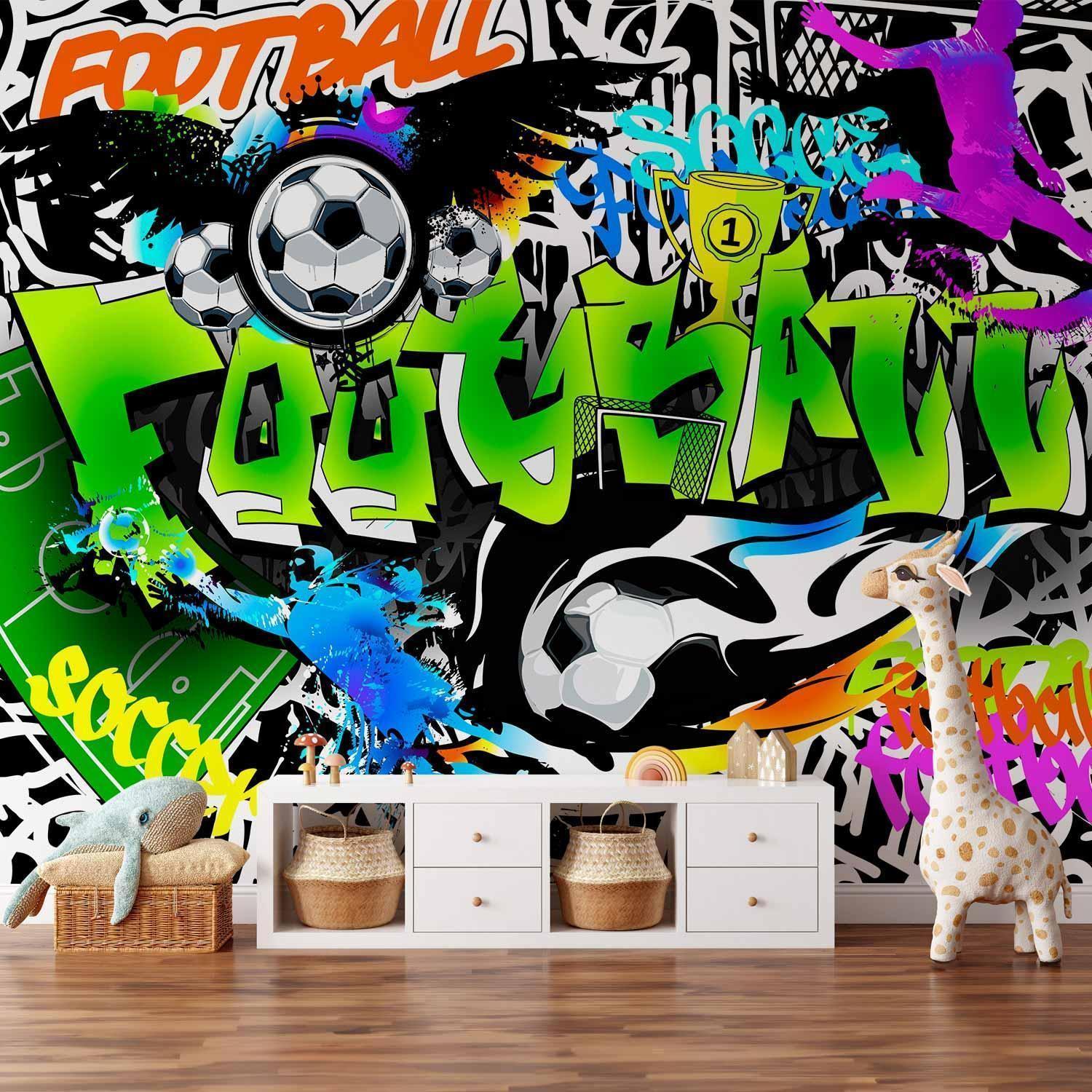 Papier peint - Football Graffiti