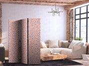 Paravent - Giraffe Pattern - Colorful Animal Pattern in Blue-Pink Spots