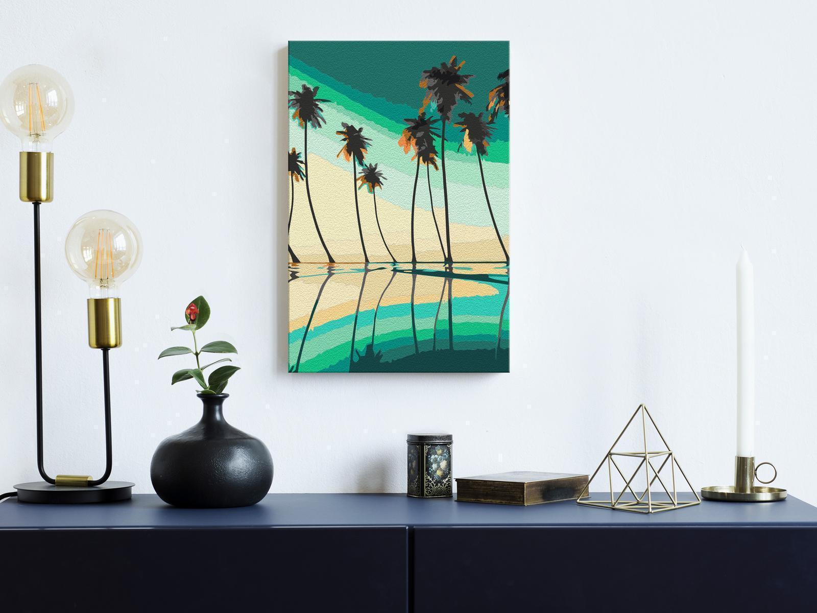 Peinture par numéros - Turquoise Palm Trees