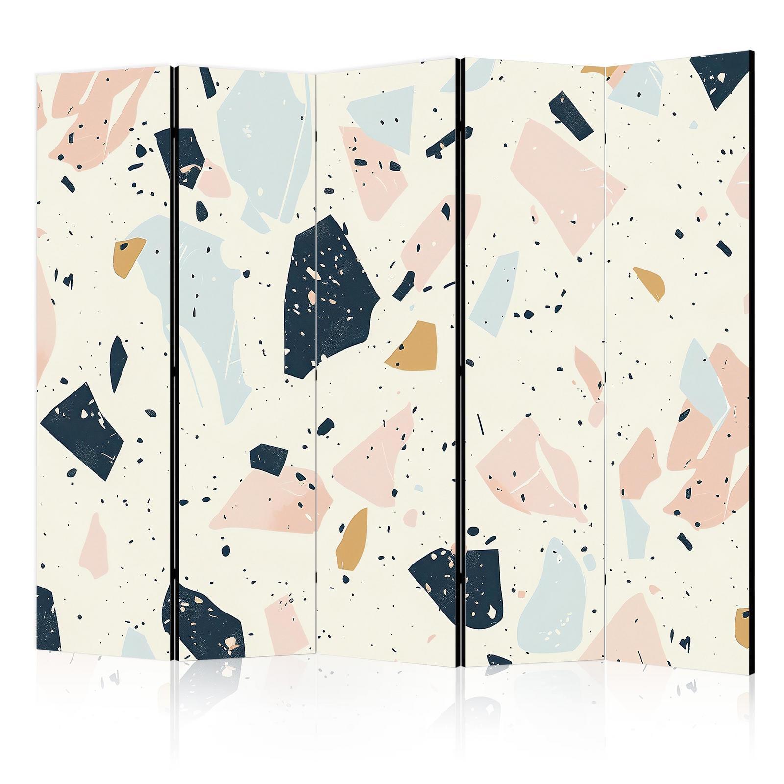 Paravent - Terrazzo with Large - Scaled Stones in Subdued Colors