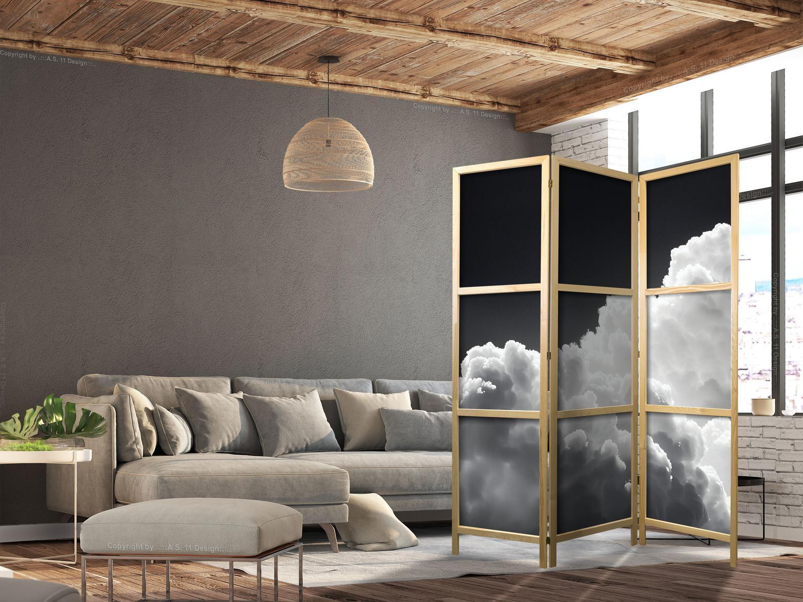 Paravent japonais - Discover the Infinite Play of Sunlight – Clouds and Shadows in the Sky