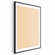 Poster - Lines and Noise - a wavy grid in shades of orange