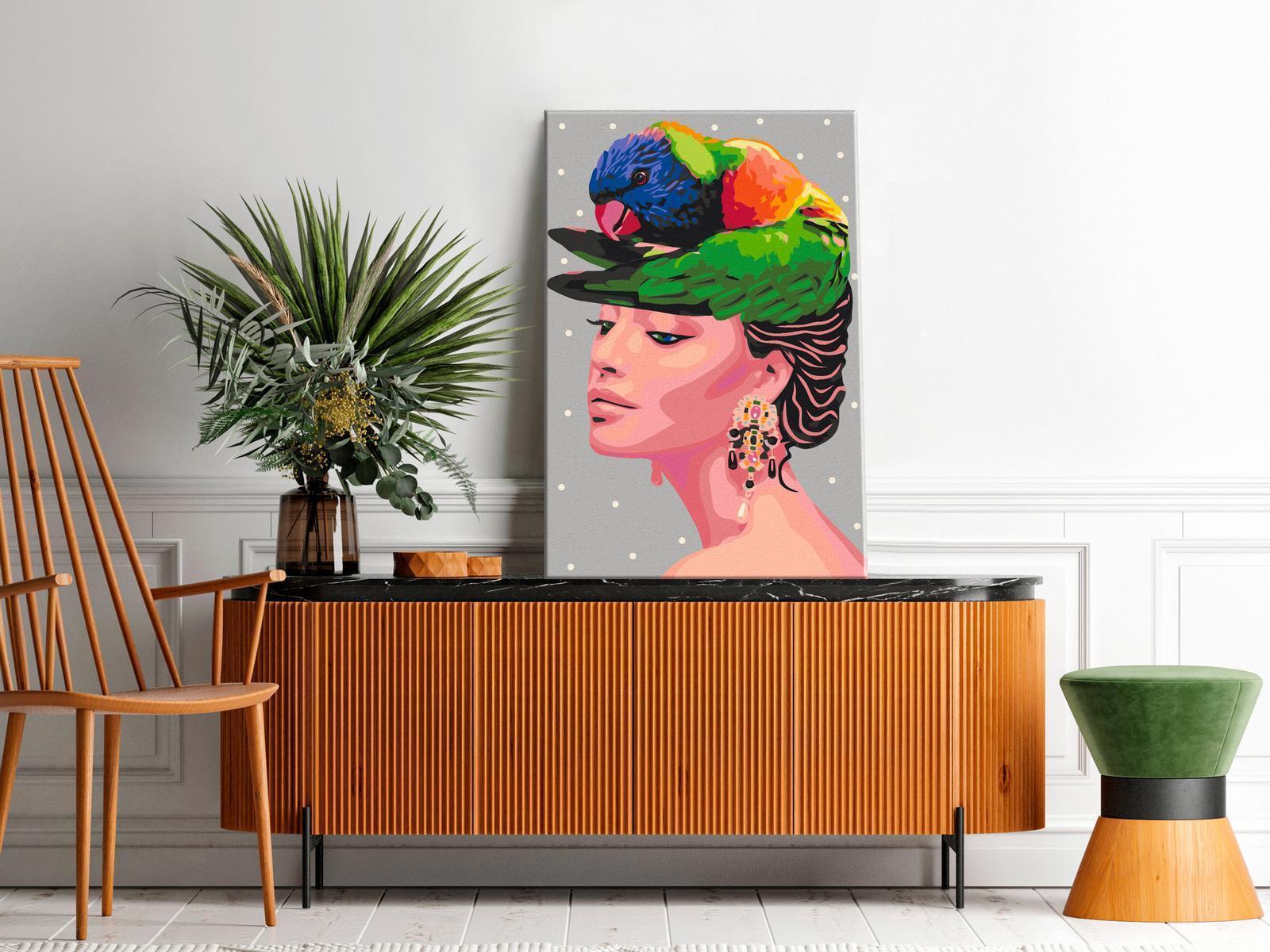 Peinture par numéros - Parrot on the Head