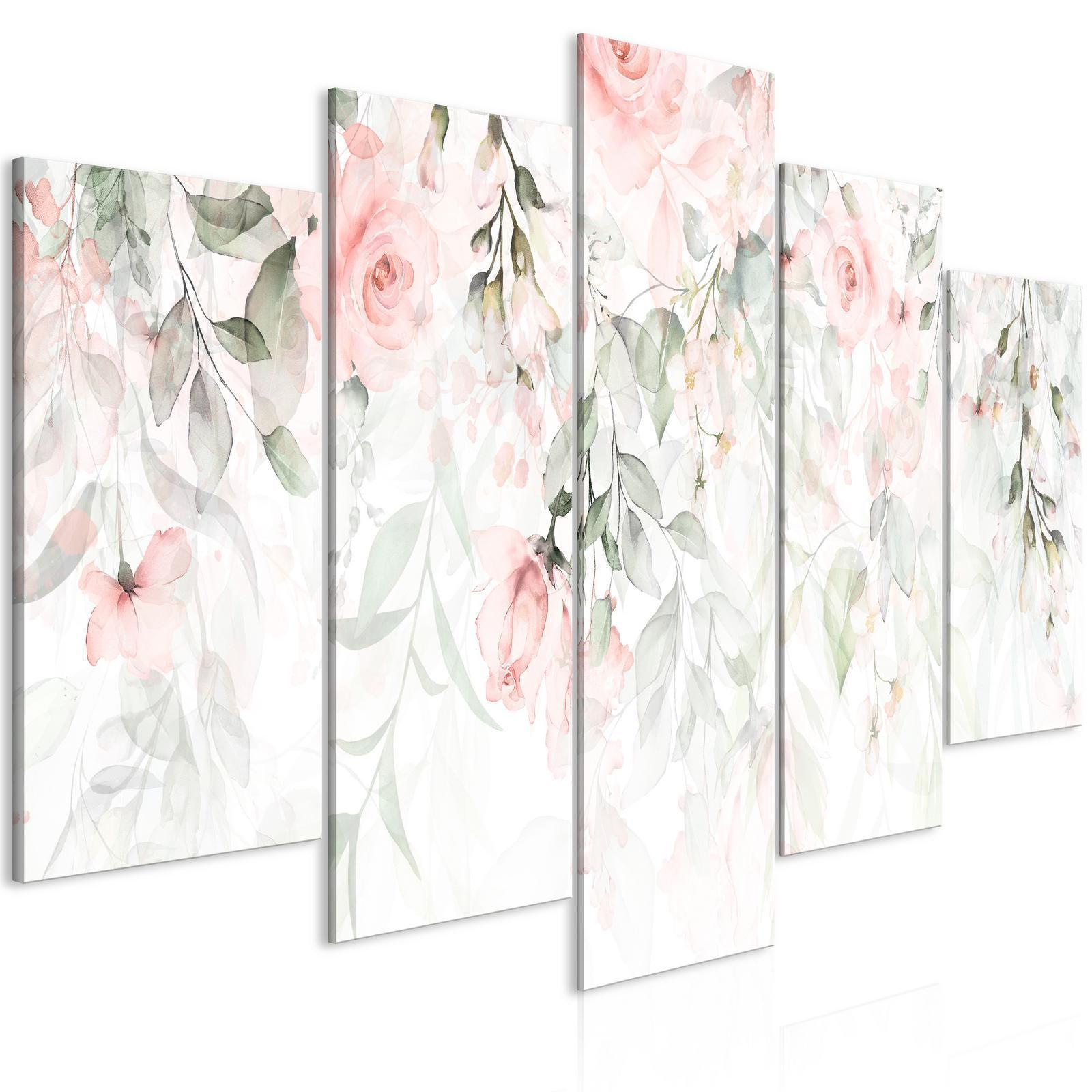 Tableau - Waterfall of Roses (5 Parts) Wide - First Variant