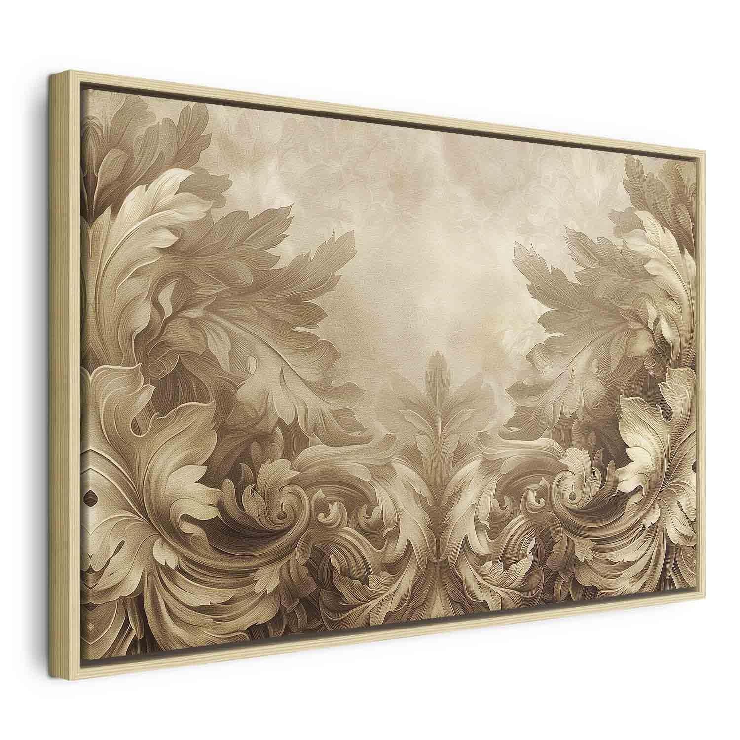 Tableau - Carved Baroque Ornaments Rich Composition in Sepia Colors