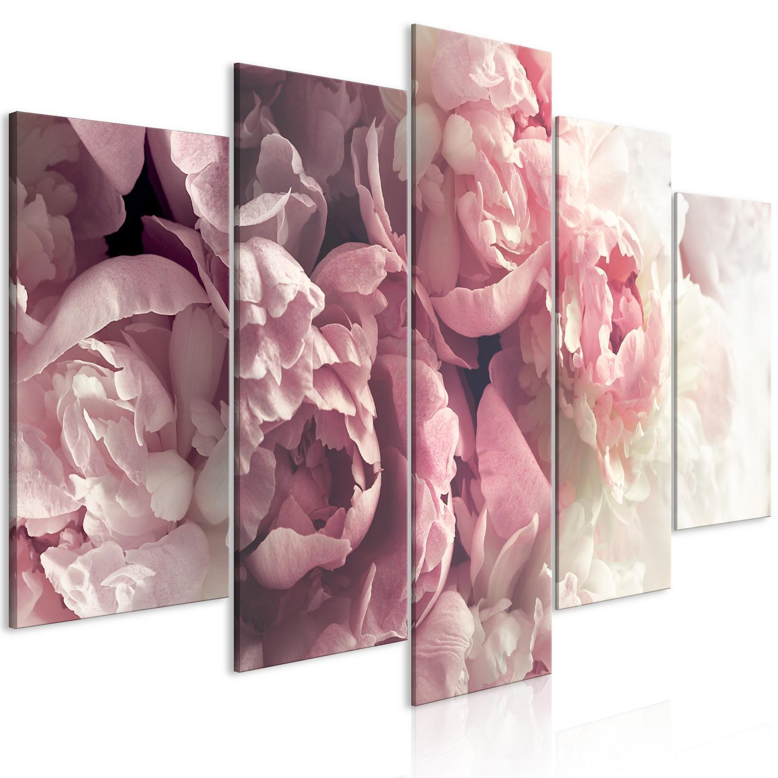 Tableau - Vintage Peonies (5 Parts) Wide