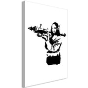 Tableau - Banksy Mona Lisa with Rocket Launcher (1 Part) Vertical