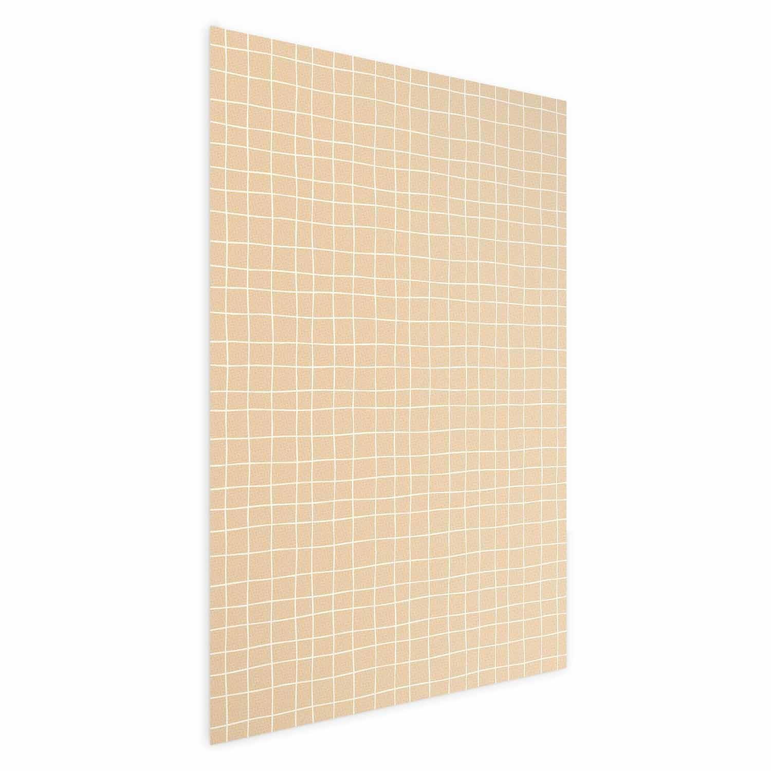 Poster - Lines and Noise - a wavy grid in shades of orange