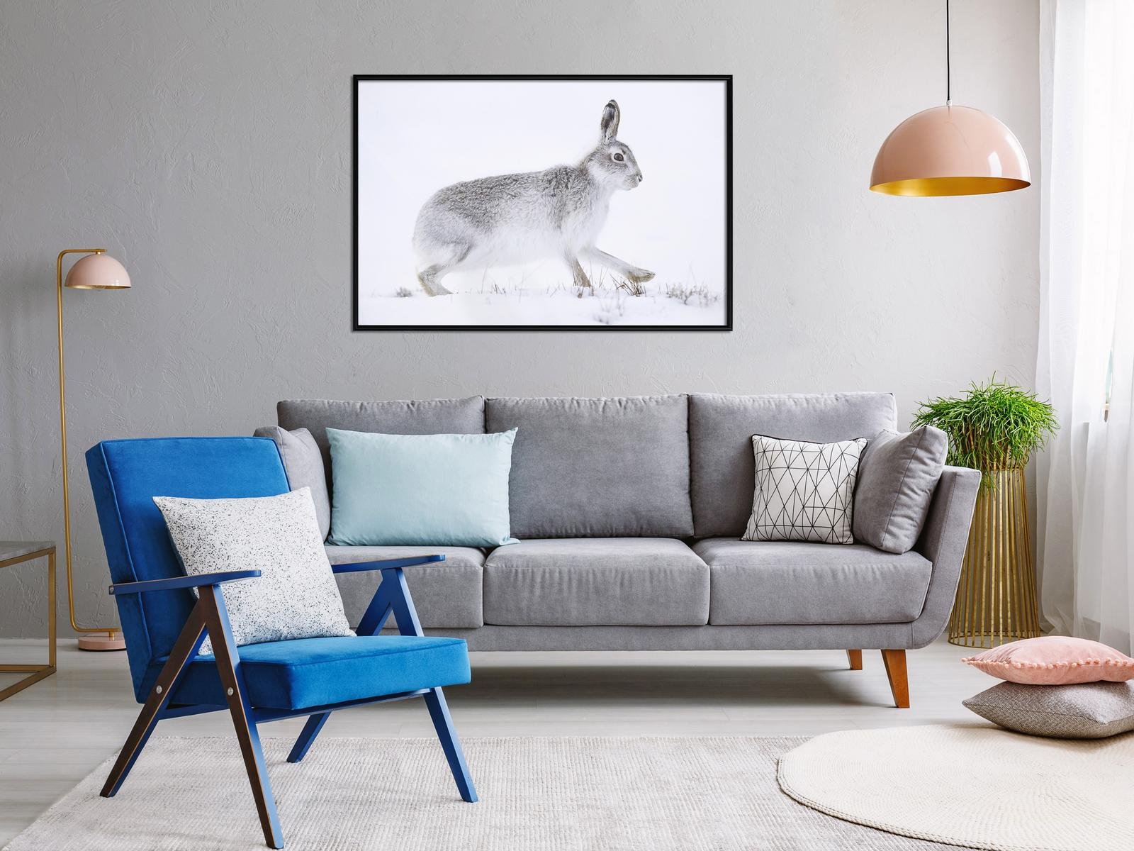 Poster Lapin Enneigé