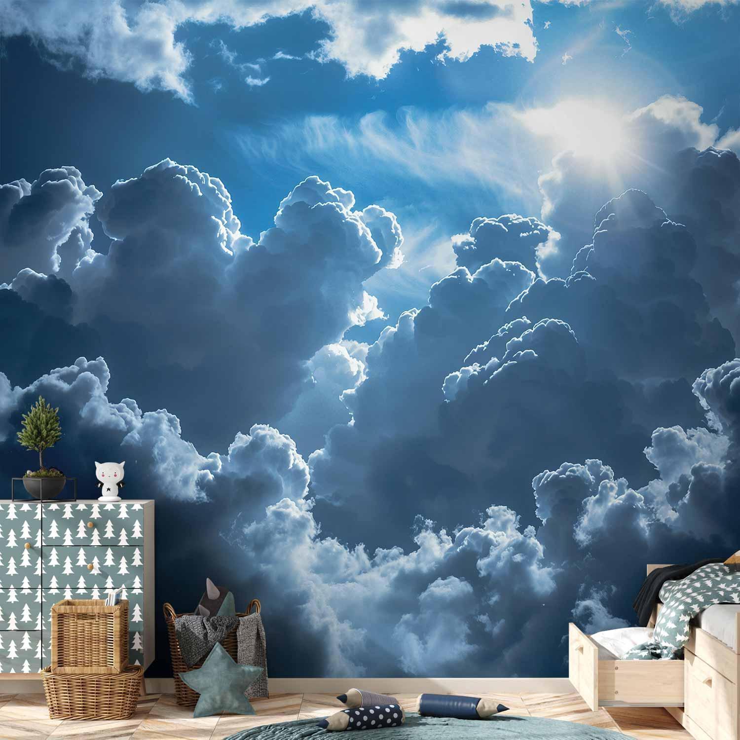 Papier peint - Animated Scenery: The Sun Battling with Clouds