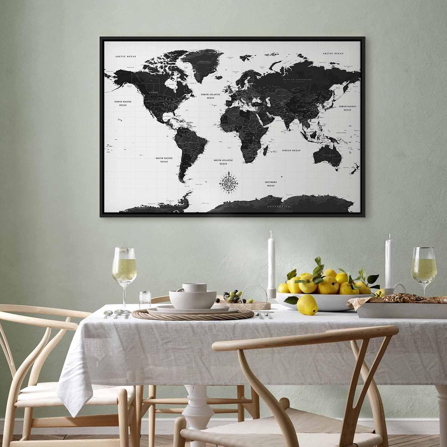 Tableau - Black and White Map (1 Part) Wide