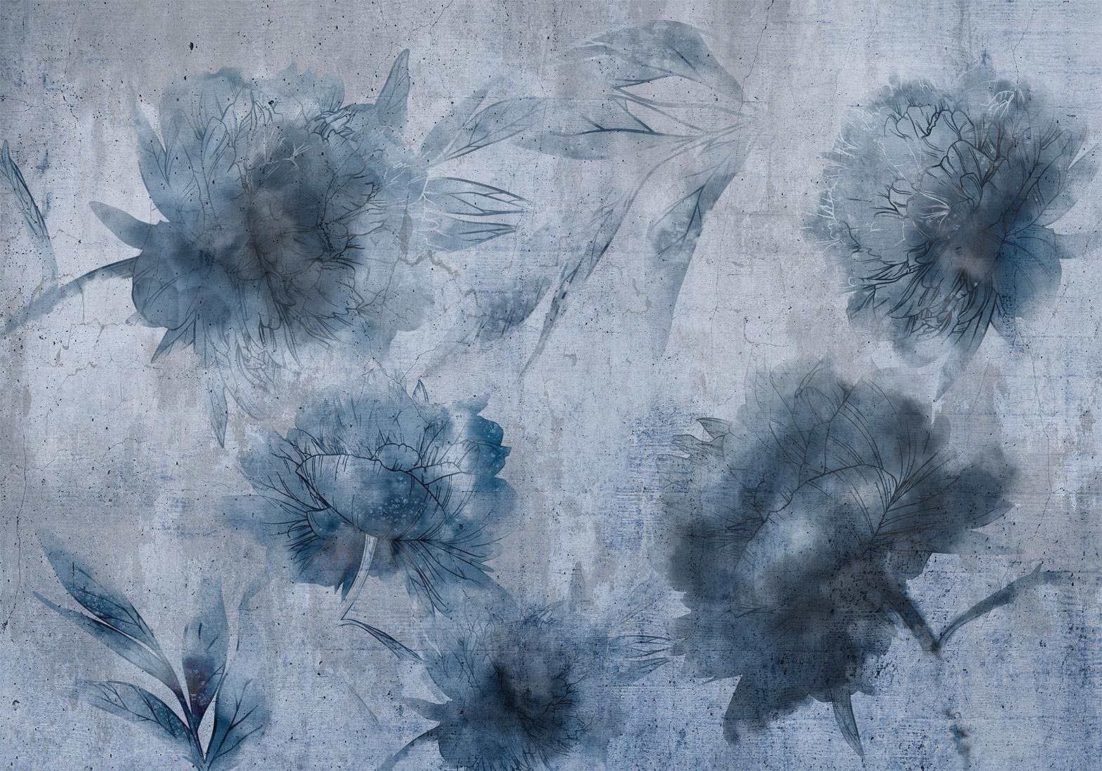 Papier peint - Blue Peonies