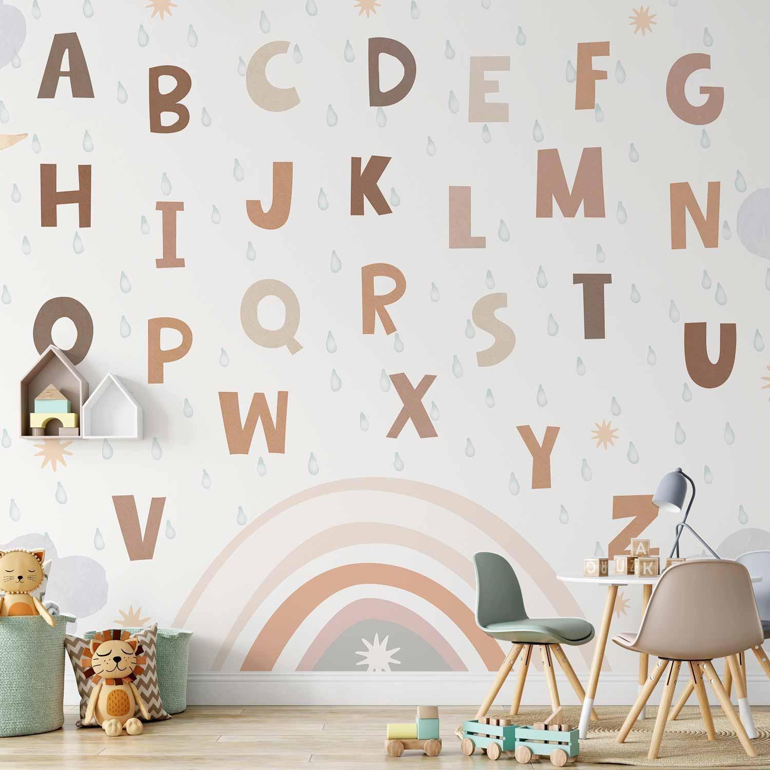 Papier peint - Letters in Soft Colours