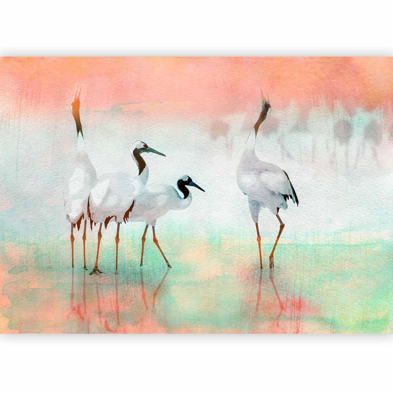 Papier peint - Cranes in Pastels