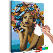 Peinture par numéros - Girl and Butterflies