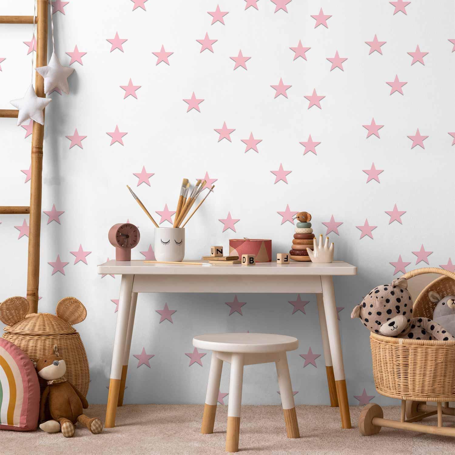 Tapisserie murale - Pink Stars