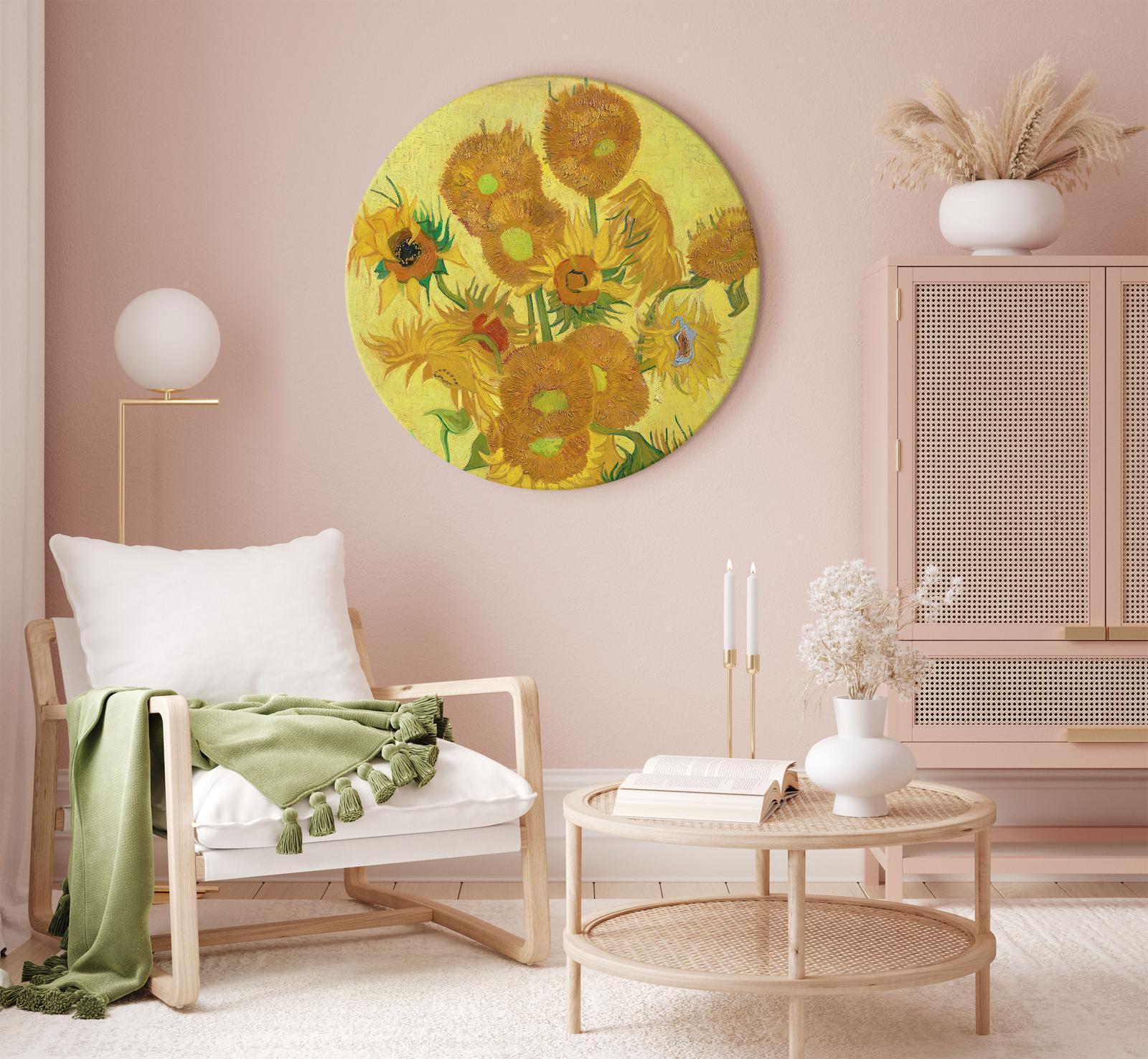 Tableau rond - Sunflowers (Vincent van Gogh)