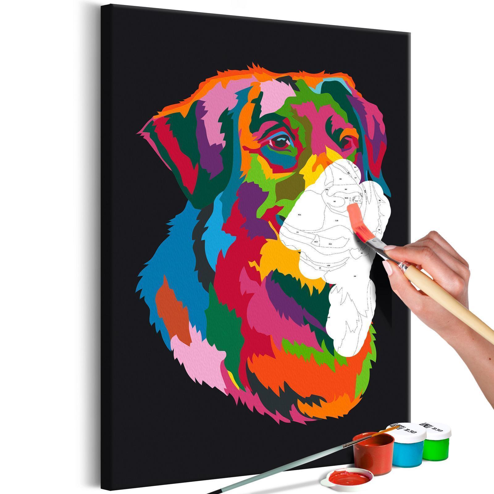 Peinture par numéros - Colourful Dog