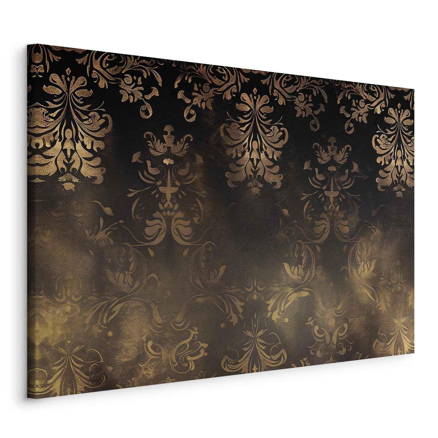 Tableau - Baroque Ornaments in Patinated Gold and Browns: Retro Motif