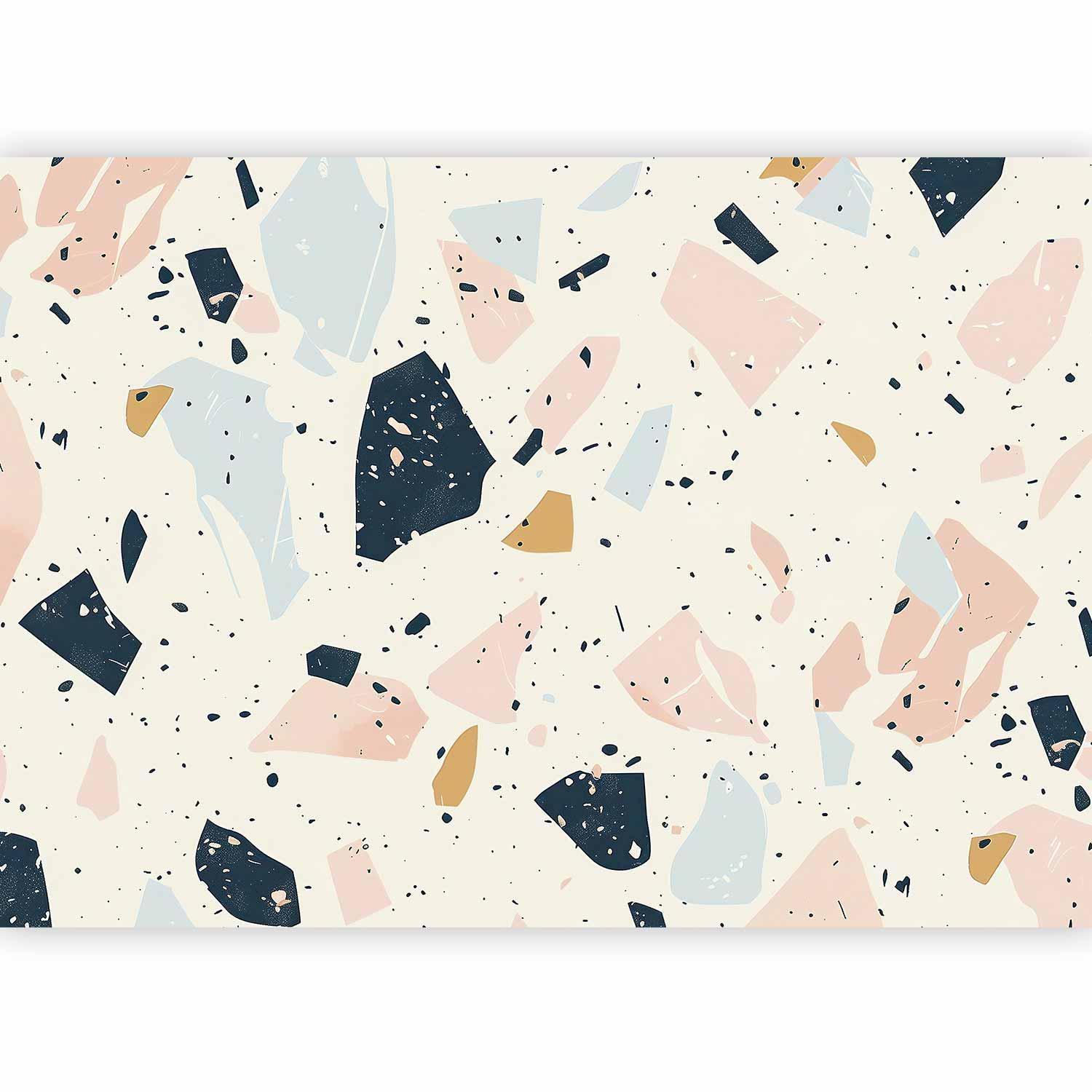 Papier peint - Terrazzo with Large Scaled Stones in Subdued Colors