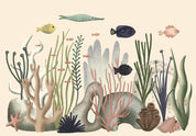 Papier peint - Underwater World - Fish and Corals in Pastel Colours