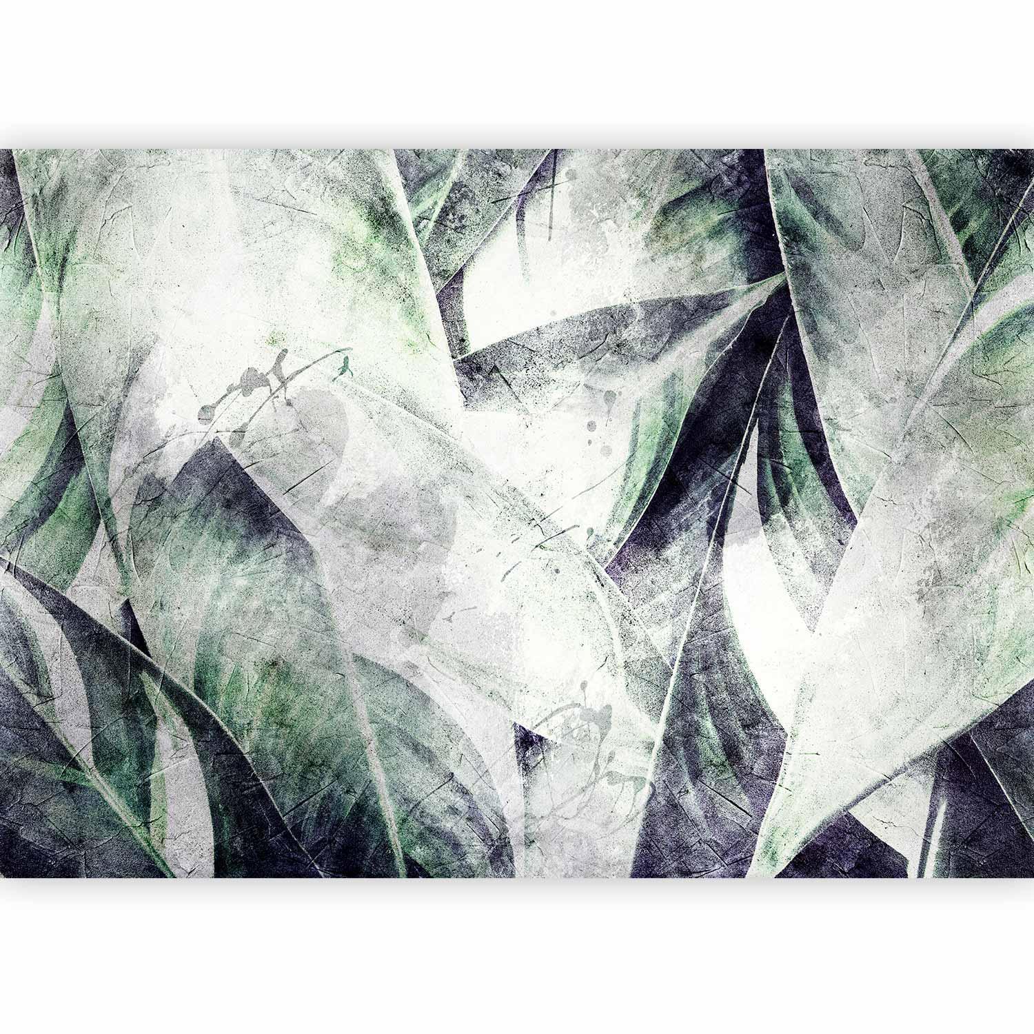 Papier peint - Eclectic jungle - plant motif with exotic leaves with texture