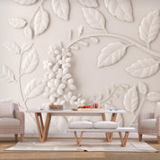 Papier peint - Paper Flowers (Cream)