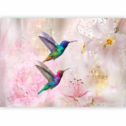 Papier peint - Colourful Hummingbirds (Pink)