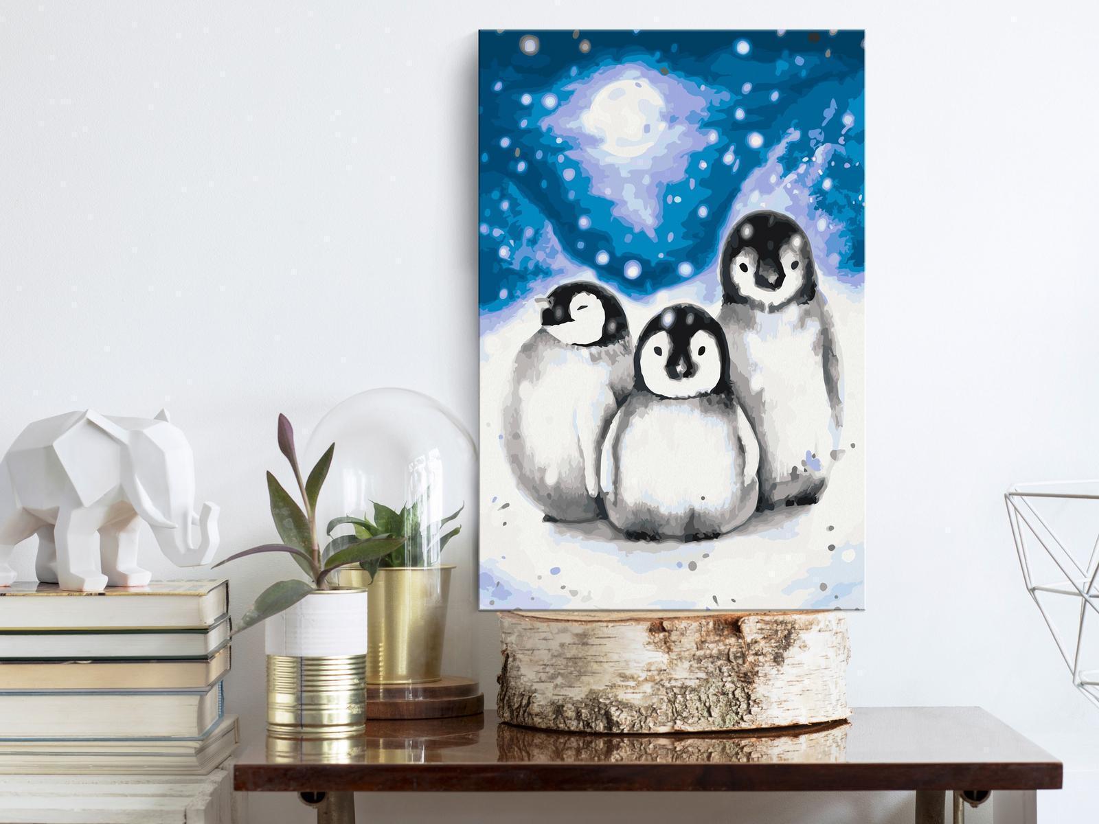 Peinture par numéros - Three Penguins