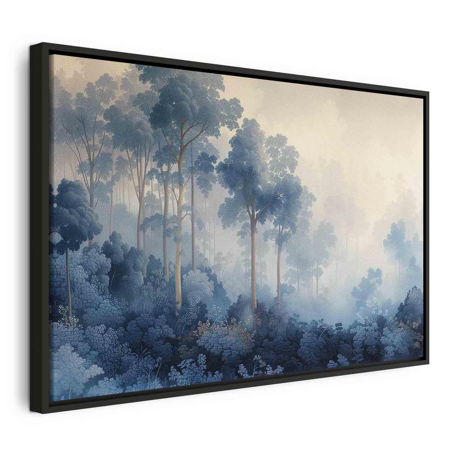 Tableau - Landscape with Trees in Illustrative Style Fairy-Tale Blue Forest