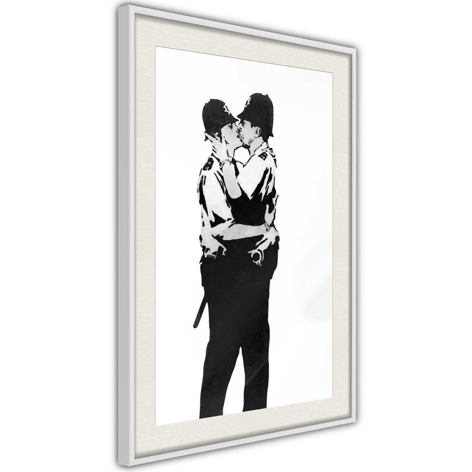 Affiche Banksy Kissing coppers