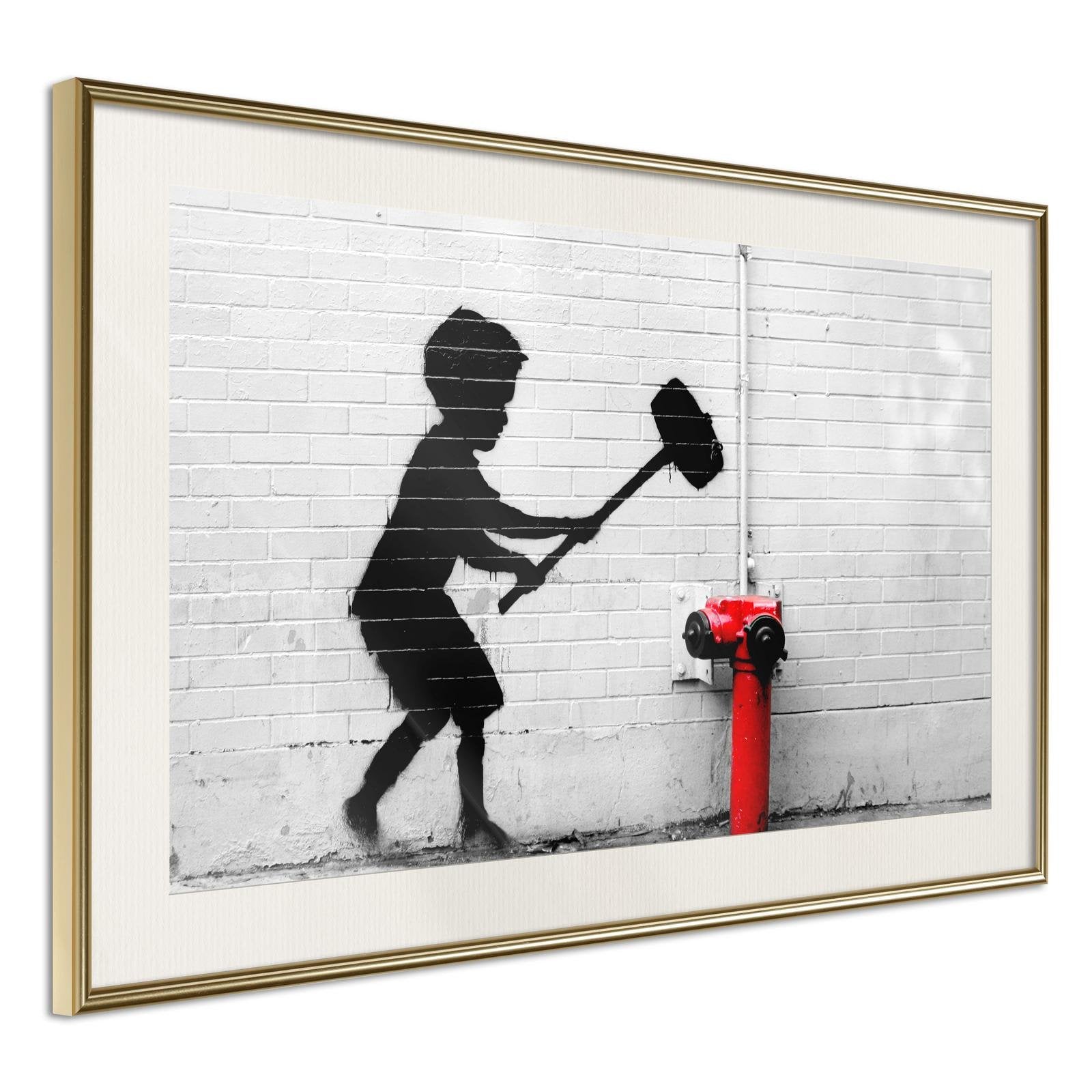 Poster Banksy hammer boy