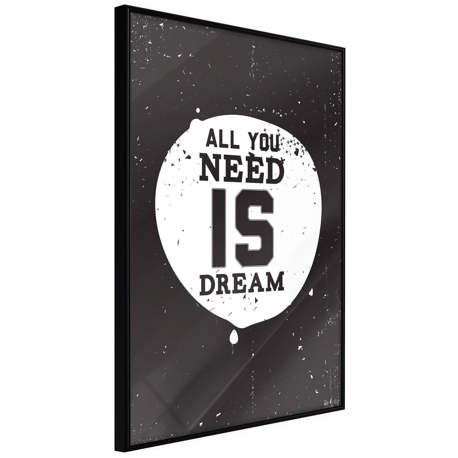 Affiche Noir et blanc - All you need is dream