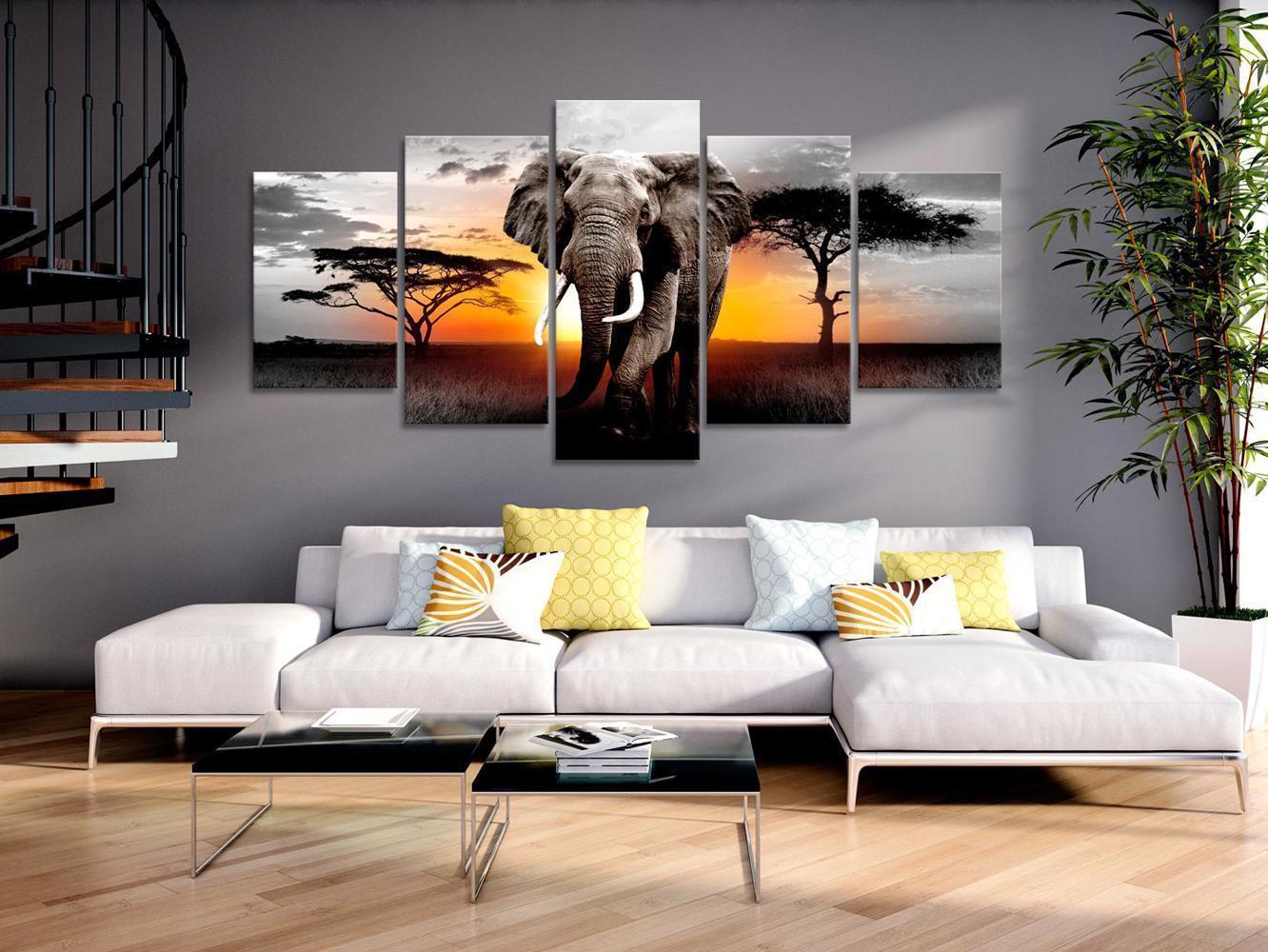 Tableau - Elephant at Sunset