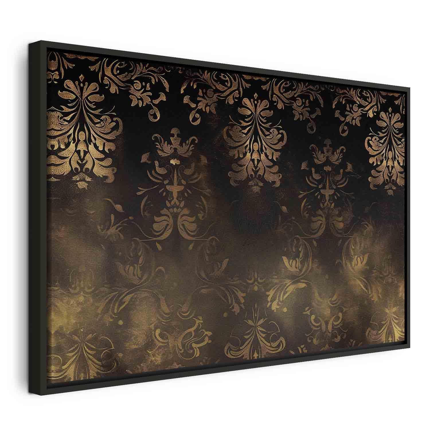 Tableau - Baroque Ornaments in Patinated Gold and Browns: Retro Motif