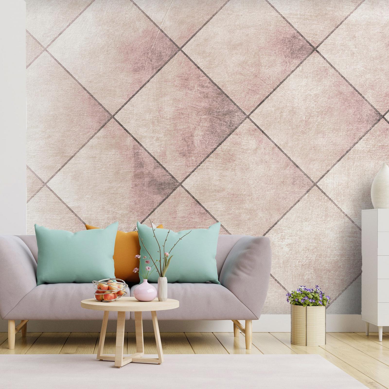 Papier peint - Perfect cuts - geometric symmetrical tiled pattern with pattern